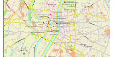 Lyon turističke atrakcije mapu