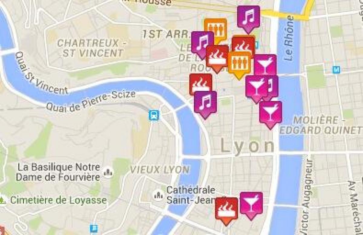 mapa gej Lyon