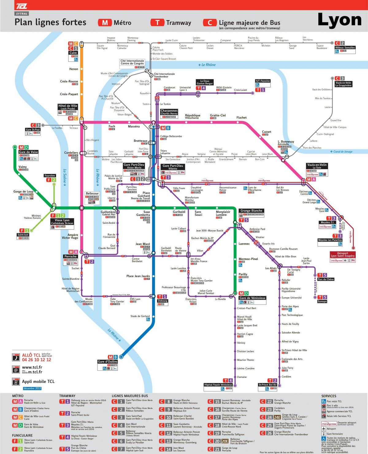 Lyon tranzitna mapu