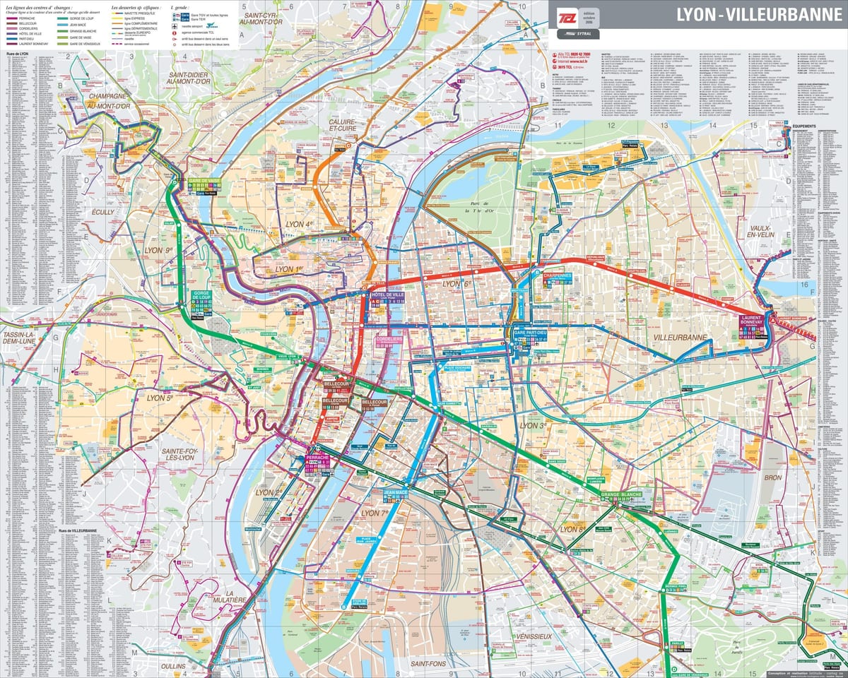 mapa Lyon put