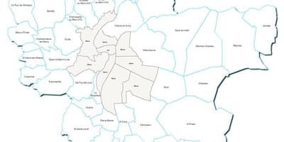 Mapi francuske Lyon regionu